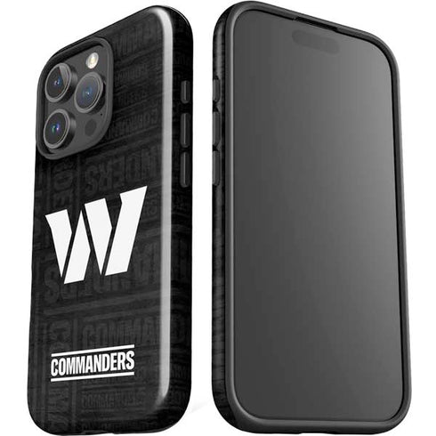 NFL Washington Commanders Black and White iPhone 16 Pro Max Impact Case