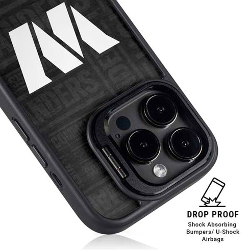 NFL Washington Commanders Black and White iPhone 16 Pro Max Kickstand Case
