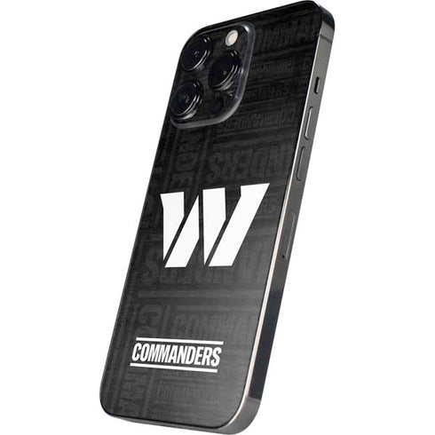 NFL Washington Commanders Black and White iPhone 16 Pro Skin