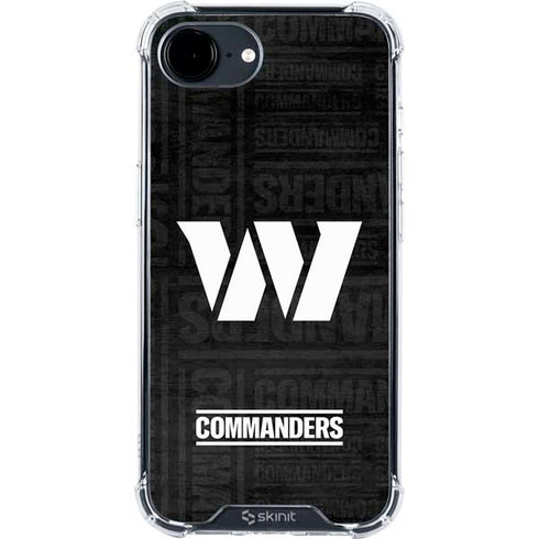 NFL Washington Commanders Black and White iPhone 16e Clear Case