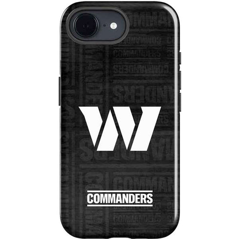 NFL Washington Commanders Black and White iPhone 16e Impact Case