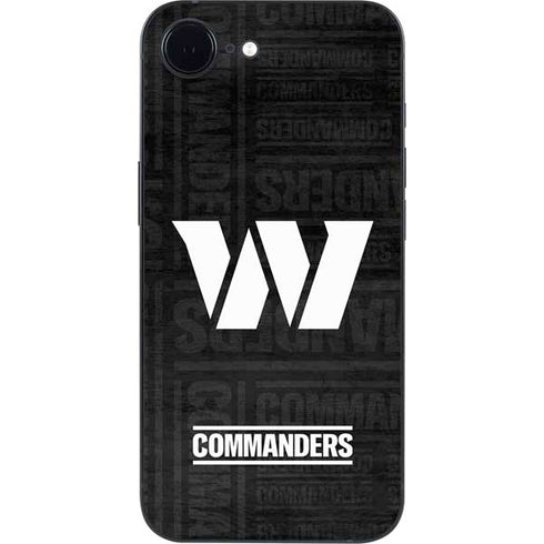 NFL Washington Commanders Black and White iPhone 16e Skin