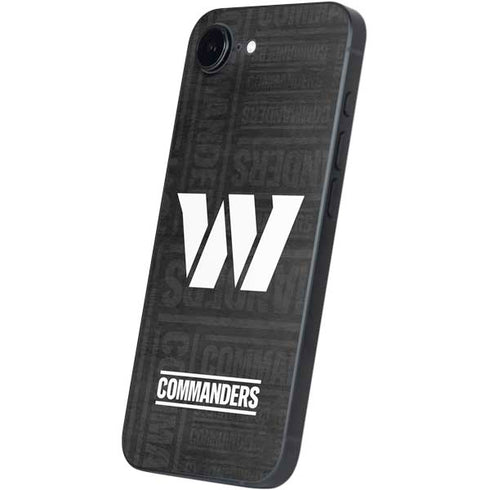 NFL Washington Commanders Black and White iPhone 16e Skin