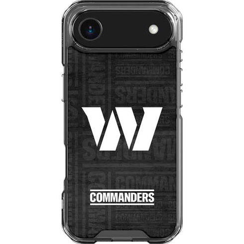 NFL Washington Commanders Black and White iPhone 17 Air Clear Case