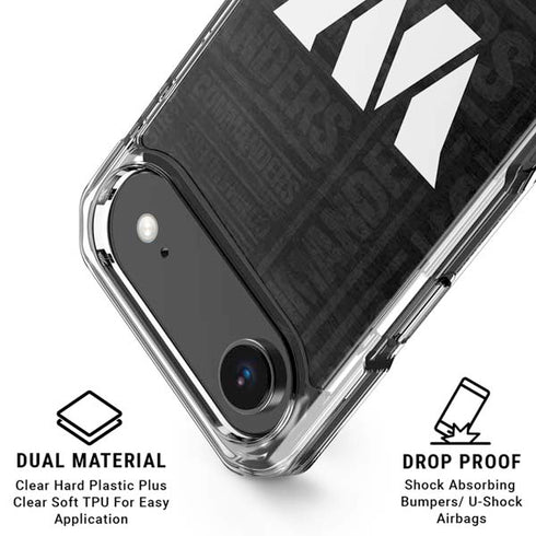 NFL Washington Commanders Black and White iPhone 17 Air Clear Case