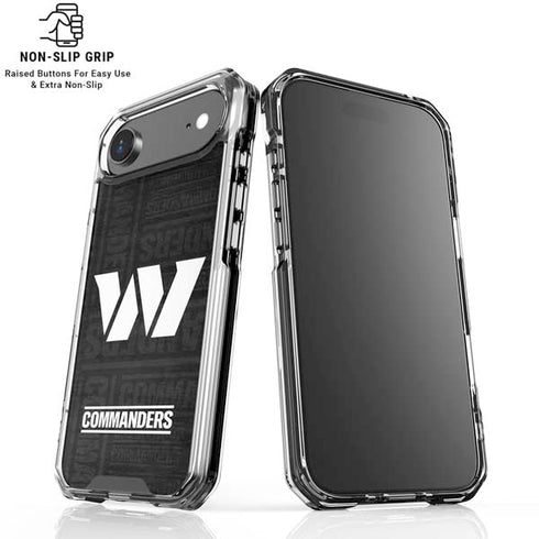 NFL Washington Commanders Black and White iPhone 17 Air Clear Case