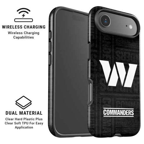NFL Washington Commanders Black and White iPhone 17 Air Magsafe Impact Case