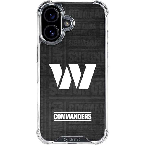 NFL Washington Commanders Black and White iPhone 17 Clear Case