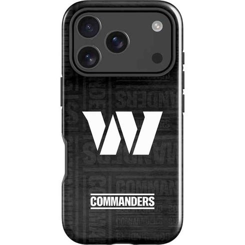 NFL Washington Commanders Black and White iPhone 17 Pro Impact Case