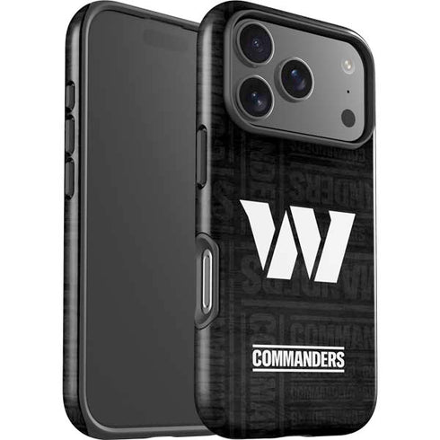 NFL Washington Commanders Black and White iPhone 17 Pro Impact Case