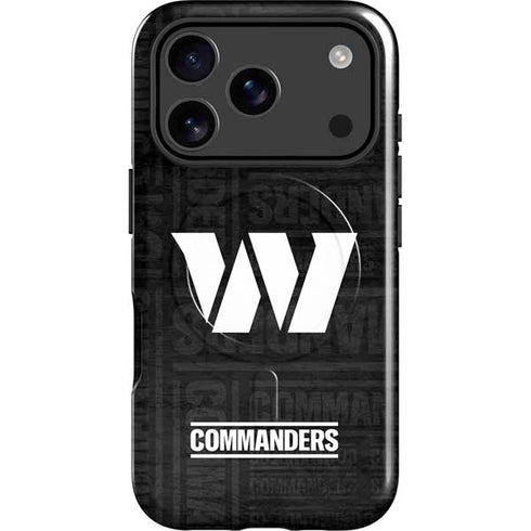 NFL Washington Commanders Black and White iPhone 17 Pro Magsafe Impact Case