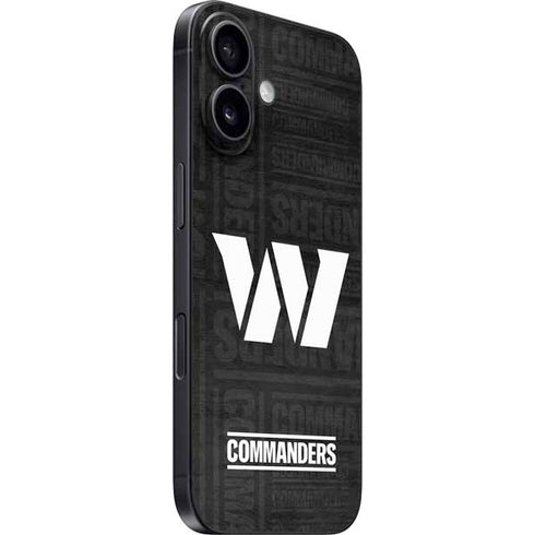 NFL Washington Commanders Black and White iPhone 17 Skin