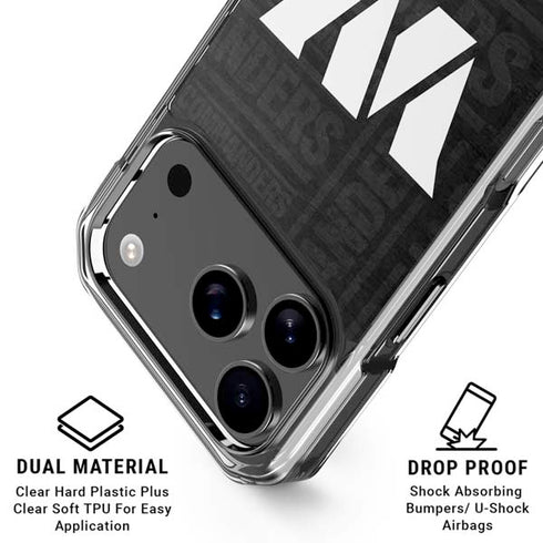 NFL Washington Commanders Black and White iPhone 18 Pro Clear Case