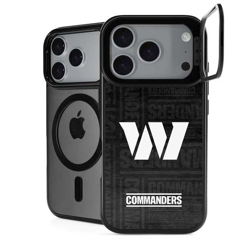 NFL Washington Commanders Black and White iPhone 18 Pro Kickstand Case