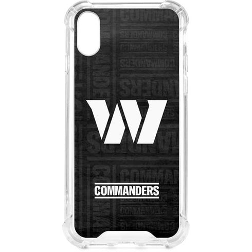 NFL Washington Commanders Black and White iPhone XS Clear Case