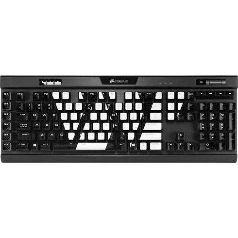 NFL Washington Commanders Black and White K95 RGB PLATINUM Mechanical Gaming Keyboard Skin