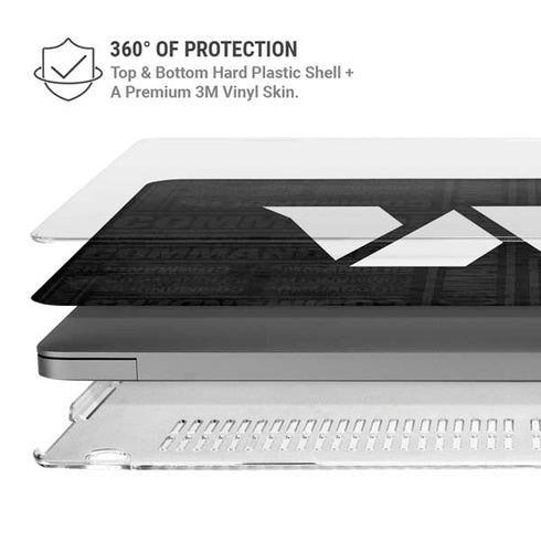 NFL Washington Commanders Black and White MacBook Pro 14in (2021-24) Case plus Skin