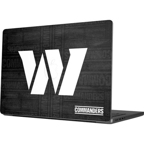 NFL Washington Commanders Black and White Apple MacBook Pro 14-inch Skin