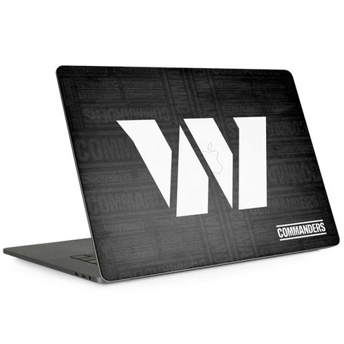 NFL Washington Commanders Black and White MacBook Skins