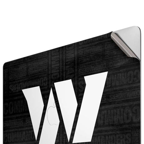 NFL Washington Commanders Black and White Apple MacBook Pro 16-inch Skin
