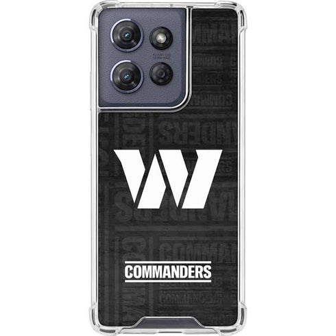 NFL Washington Commanders Black and White Moto G 5G (2025) Clear Case