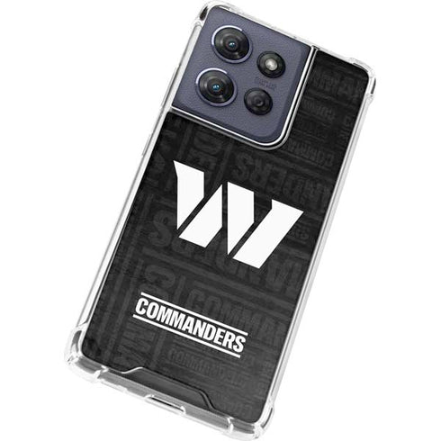 NFL Washington Commanders Black and White Moto G 5G (2025) Clear Case