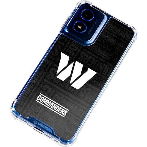 NFL Washington Commanders Black and White Moto G 5G (2024) Clear Case