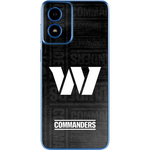 NFL Washington Commanders Black and White Moto G Play 4G (2024) Skin