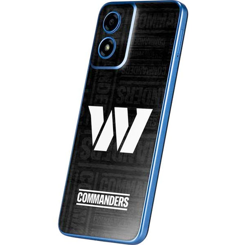 NFL Washington Commanders Black and White Moto G Play 4G (2024) Skin