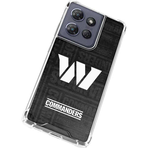 NFL Washington Commanders Black and White Moto G Power 5G (2025) Clear Case