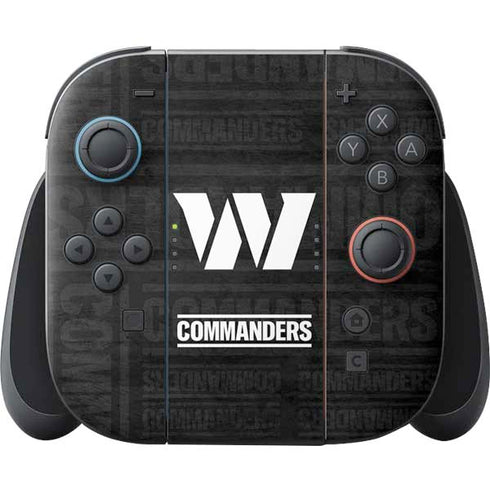 NFL Washington Commanders Black and White Nintendo Skins
