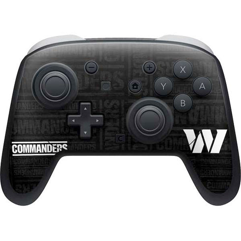 NFL Washington Commanders Black and White Nintendo Switch 2 (2025) Pro Controller Skin