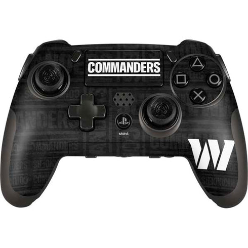 NFL Washington Commanders Black and White PlayStation Scuf Vantage 2 Controller Skin