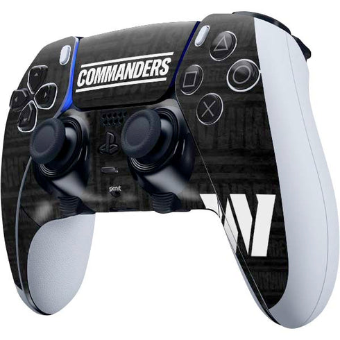 NFL Washington Commanders Black and White PS5 DualSense Edge Pro Controller Skin