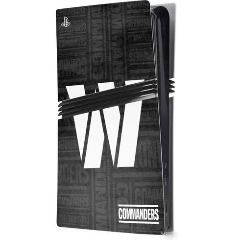 NFL Washington Commanders Black and White PlayStation PS5 Skins