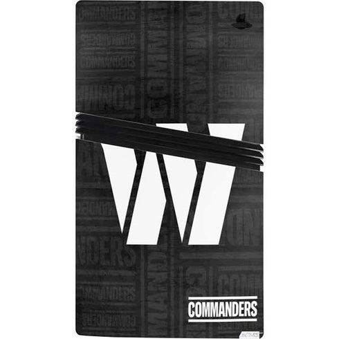 NFL Washington Commanders Black and White PS5 Pro Console Skin
