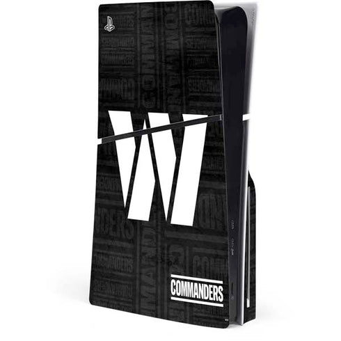 NFL Washington Commanders Black and White PlayStation PS5 Skins