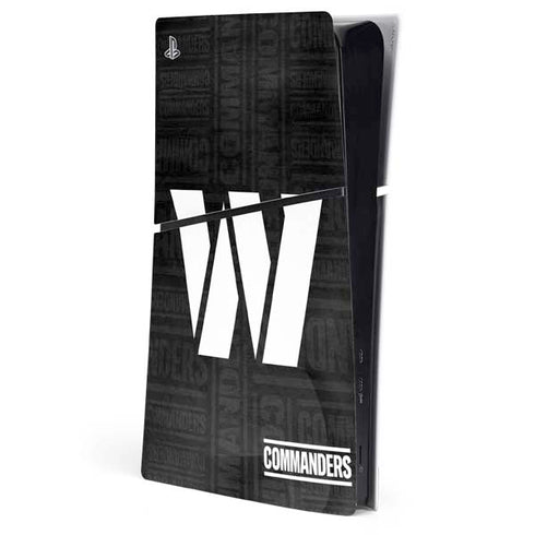 NFL Washington Commanders Black and White PS5 Slim Digital Edition Console Skin