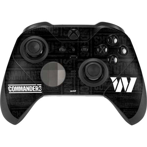 NFL Washington Commanders Black and White Xbox Elite Wireless Controller Series 2 Skin