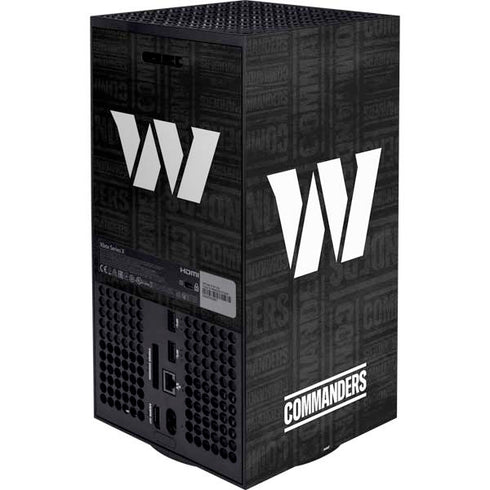 NFL Washington Commanders Black and White XBox Series X Digital Edition Bundle Skin