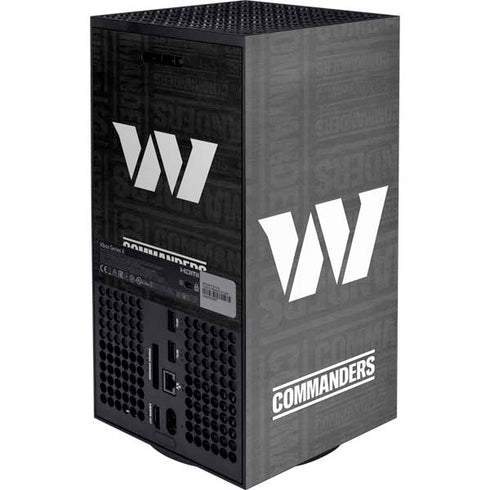 NFL Washington Commanders Black and White XBox Series X Digital Edition Console Skin