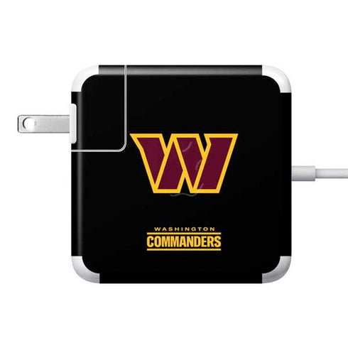 NFL Washington Commanders Black Background 85W Power Adapter (15 and 17 inch MacBook Pro Charger) Skin