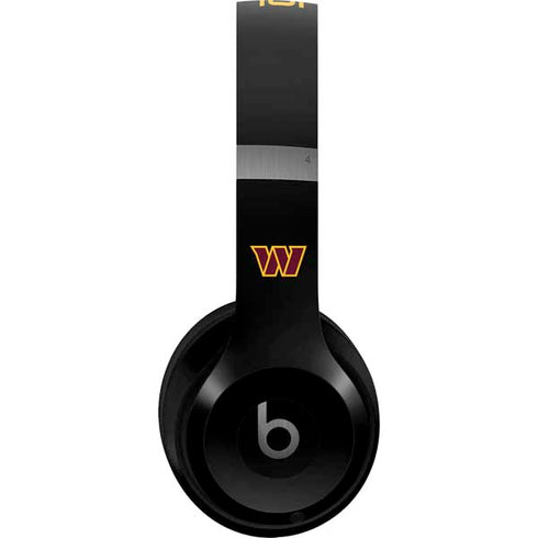 NFL Washington Commanders Black Background Beats Solo 4 Wireless Headphones Skin