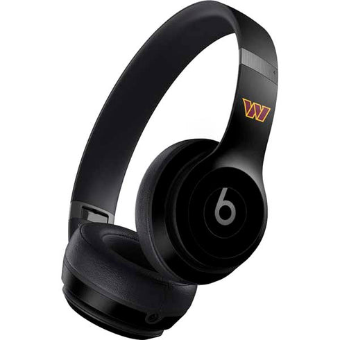 NFL Washington Commanders Black Background Beats Solo 4 Wireless Headphones Skin