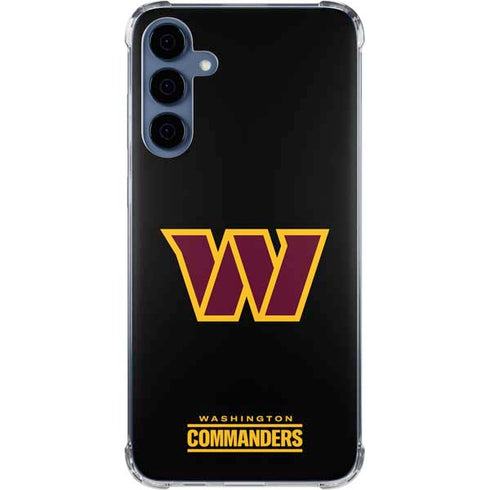 NFL Washington Commanders Black Background Galaxy A55 5G Clear Case