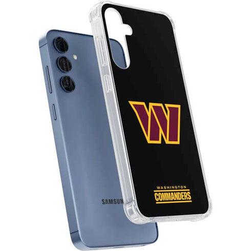 NFL Washington Commanders Black Background Galaxy A55 5G Clear Case