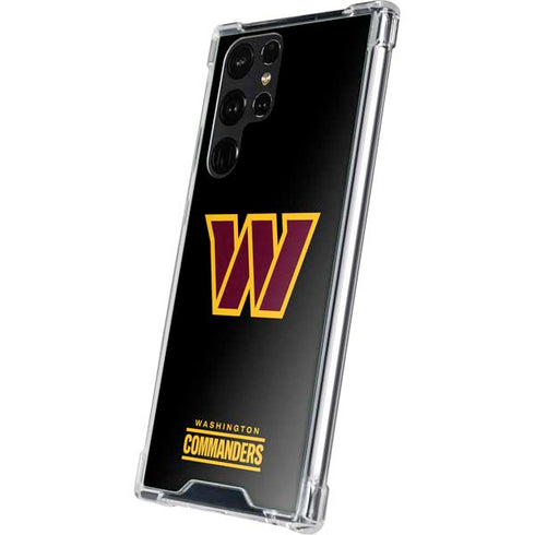 NFL Washington Commanders Black Background Galaxy S23 Ultra Clear Case
