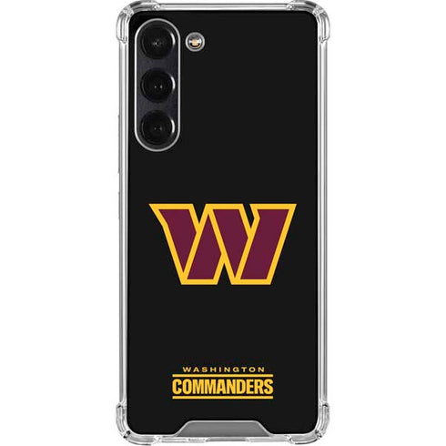 NFL Washington Commanders Black Background Galaxy S24 FE Clear Case
