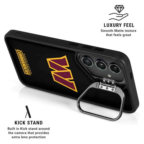 NFL Washington Commanders Black Background Galaxy S25 Kickstand Case