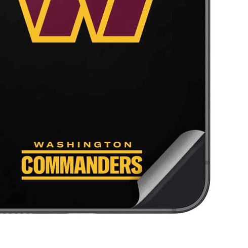 NFL Washington Commanders Black Background Galaxy S25 Plus Skin